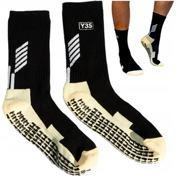 Pánské ponožky PONOŽKY FOTBALOVÉ PONOŽKY černé tréninkové zápasové 38-41 Y3S