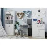 Casarredo Sestava COMBINO (regál, PC stůl,komoda) bílá