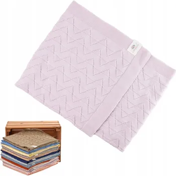 Prostěradlo Teplá deka - 90x100 cm - Snuglytots - Model ZigZagy - Lila