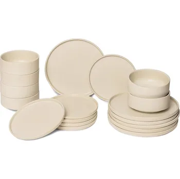 Sada nádobí 18dílná sada krémového kameninového nádobí Bonami Selection Malia ID_1435341