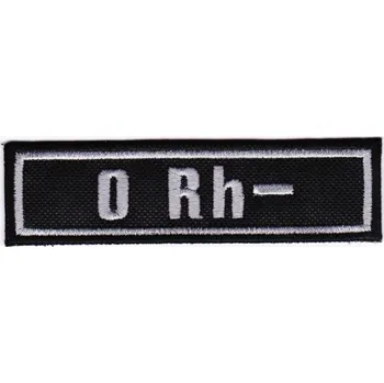 Nášivka VAR nášivka HARLEY 11 x 3 cm šedá krevní skupina