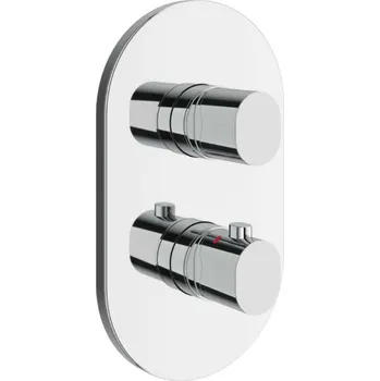 Vodovodní baterie RAVAK - Chrome II Termostatická baterie pod omítku, pro 2 spotřebiče, chrom X070455