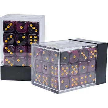 Příslušenství k deskovým hrám imago Sada šestistěnných kostek - Fialovo-černé