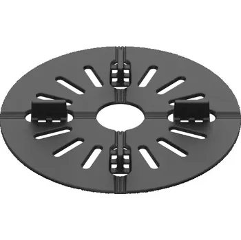Distanční gumový terč pevný H 2 mm (Gumová podložka Ø 130 mm | tloušťka 2,0 mm | výška trnu 12 mm | distanční spára 4 mm)
