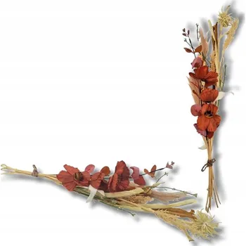 umělá květina DEKORACE SUŠENÉ KVĚTINY VLČÍ MÁKY ČERVENÉ 48CM