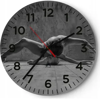 Hodiny Kuchyňské nástěnné hodiny 30x30 Baletka Moderní skleněné hodiny do obýváku Tiché