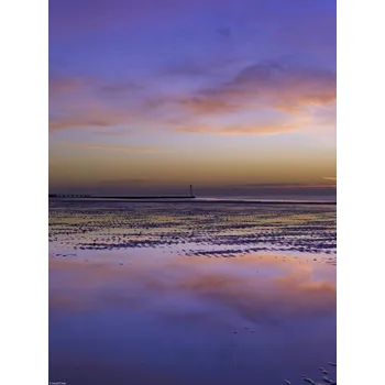 Obraz Plakát Východ slunce na pláži bez rámu 30 x 40 cm