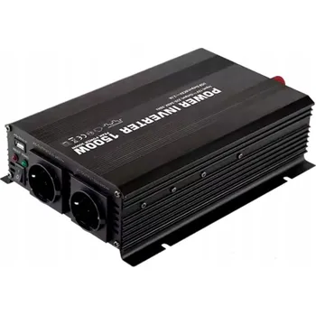 Měnič napětí Měnič napětí Alltrucker 24V na 230V, trvalé zatížení 1 500 W.