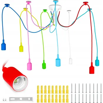 ZÁVĚSNÝ LUSTR PAVOUK 8 RAMEN BAREVNÝ DO OBÝVÁKU DĚTSKÉHO POKOJE STROPNÍ SVÍTIDLO