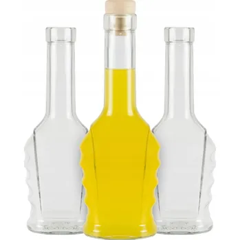 Láhev 5x Skleněná láhev PETRI 250ml LÁHVE NA PÁLENKU, LIKÉRY, VÍNO, LIKÉRY 0,25l