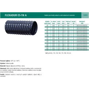 Hubice k vysavači HADICE FLEXADUR ES-1N A - Odsávací hadice pro horký vzduch, -40/+140°C, průměr 50 mm