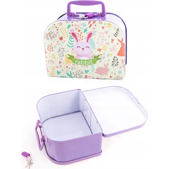 Pokladnička Dětská pokladnička na zámek ve tvaru kufříku - různé varianty