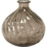 CHAKS Váza skleněná kulatá mocca 17x17 cm