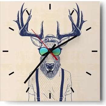 Hodiny Velké nástěnné hodiny 40x40 Abstrakce Skleněné tiché hodiny