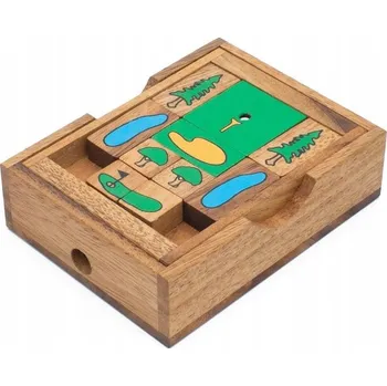 Obraz On The Greens - Dřevěná hlavolam s motivem golfu s posuvným blokem Puzzle