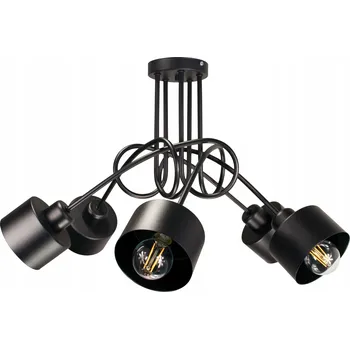 Lustr STROPNÍ SVÍTIDLO EDISON LOFT 5xE27 ČERNÁ