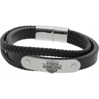 Náramek Kožený náramek Harley Davidson KD123