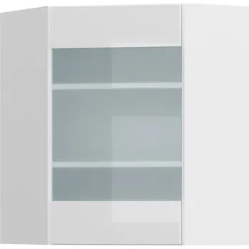 Kuchyňská skříňka Black red white GNWU-60/72 PV (LV) horní rohová skříňka vnitřní kuchyně Top Line Zvolte stranu: pravé provedení, Barva korpusu skříněk: Černá mat, Zvolte barvu dvířek: Bílá lesk