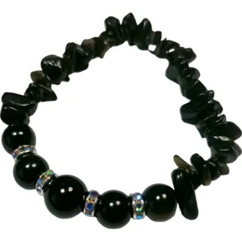 Náramek EX Herbis AHDL náramek Obsidián štras EXOBSZ108TR1