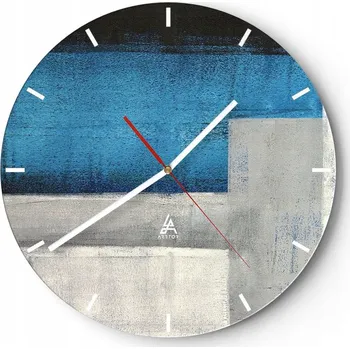 Hodiny Nástěnné hodiny do kuchyně 30x30 Abstrakce Skleněné hodiny do obýváku Tiché
