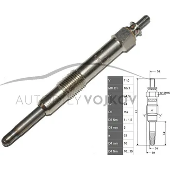 Zapalovací a žhavicí svíčka Žhavicí svíčka fast 46451951 Alfa Romeo 156 1.9 8V JTD