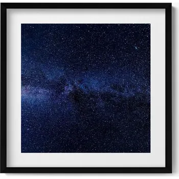 Obraz Ozdobný nástěnný obraz v rámu s grafikou: Fotografie vesmíru a hvězd, 50x50 cm
