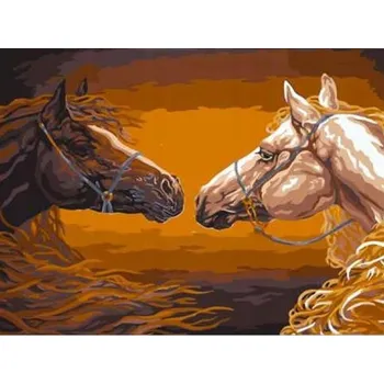 Obraz Obraz MALOVÁNÍ PODLE ČÍSEL Kůň Koně 50x40 RÁM