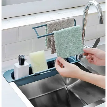 Úložný box Organizér na vodovodní kohoutek Goldstart B032 modrý 39,5 x 27 x 8,5 cm