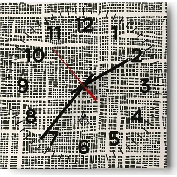 Hodiny Kuchyňské nástěnné hodiny 30x30 Abstrakce Skleněné hodiny do obýváku Moderní Tiché