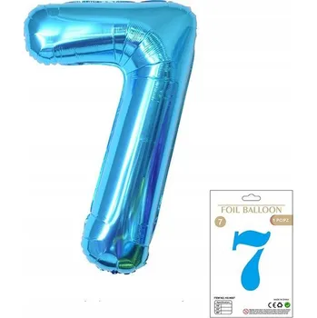 Balónek Obrovské Balónky Modré Číslice 7. narozeninové 100 cm!