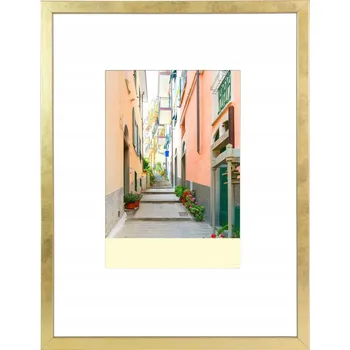 Obraz Rámeček dřevěný MDF Smart zlatý 30x40 cm Plexi