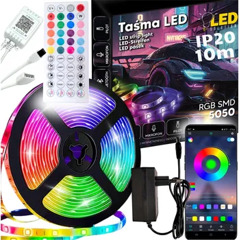 LED páska LED pásek Zolta 10 m, vícebarevný, 12 W, s Bluetooth aplikací a dálkovým ovládáním