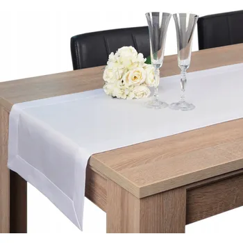 Prostěradlo Běhoun bílý, krémový 140 x 40 cm