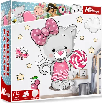 Samolepící dekorace XL VELKÁ Samolepka na stěnu KOČKA KOTĚ 58x57