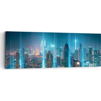 Obraz Obraz na plátně do obýváku ložnice 90x30 město foto obrazy na zeď
