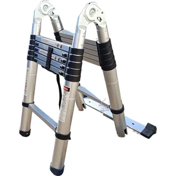 Žebřík Žebřík hliníkový 2x6 teleskopický dvoustranný 3,8m, , ,