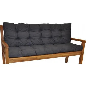 Podsedák Polstr na zahradní lavičku 120 cm - látka tmavě šedý melír