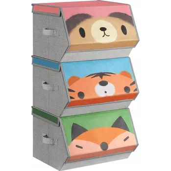 Úložný box ÚLOŽNÉ BOXY ORGANIZÉR NA HRAČKY UZAVÍRATELNÉ 3 KUSY SADA