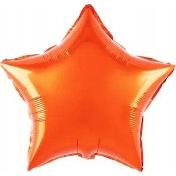 Balónek FÓLIOVÝ BALÓNEK HVĚZDA ORANŽOVÁ MATNÁ