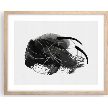 Obraz Obraz plakát na zeď v rámu světlý dub 50x40 abstrakce foto do obýváku