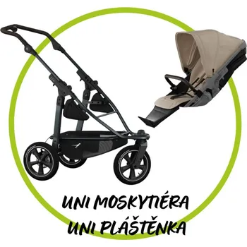 Kočárek TFK - Trends for Kids Akční set TFK Mono 3 frame - air wheel + Sportovní sezení + Pláštěnka + Moskytiéra