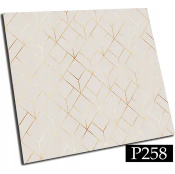 vinylová podlaha Samolepicí PVC dlaždice 30 cm Zlaté Linie Čtverec PVC DLAŽDICE