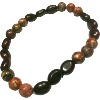 Náramek EX Herbis AHDL Náramek Jaspis Brekcie a Leopard EXJASBROVL6