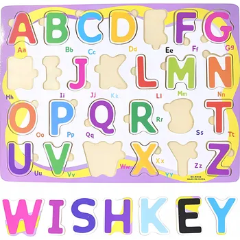 Dřevěná hračka UKŁADANKA EDUKACYJNA LITERKI LUB CYFERKI