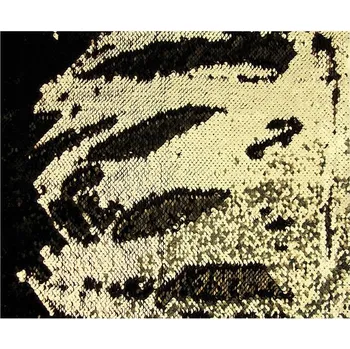 ubrus Běžec na stůl černý, zlatý 125 x 35 cm