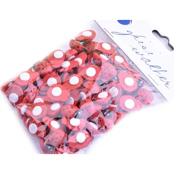 Berušky 18mm červené -80 ks