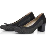 Dámské kožené lodičky D0809 RIEKER černá Barva: schwarz/kombi, Velikost: 36