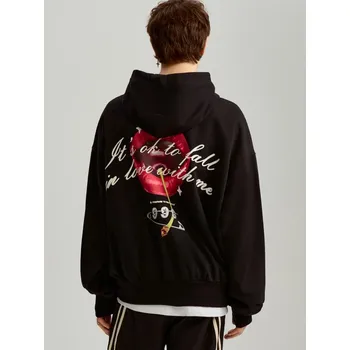 Pánská mikina Mikina s kapucí a potiskem - M - House - černá - 003DO-99X