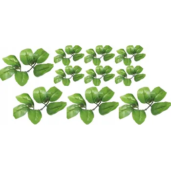 umělá květina UMĚLÉ LÍSTKY na mýdlové květiny, do kytic a aranžmá, 10 ks, zelené, růže