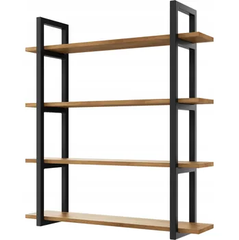 police Závěsná police v industriálním/loft stylu, dubová, na knihy D4, 160 cm